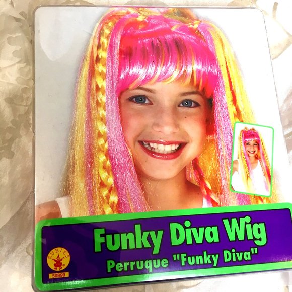 Funky Diva  Princess fairy Wig Rubies #50899 NWT NOS - Picture 2 of 8